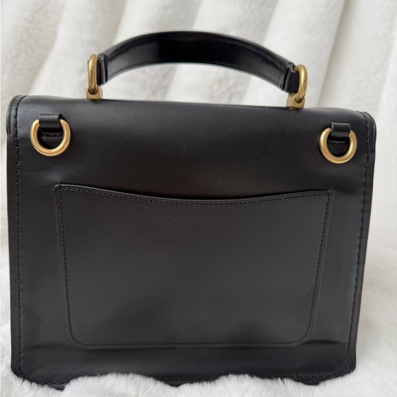 Coach Parker Top Handle Bag, Black Leather, Crossbody bag, Satchel - Picture 2 of 12